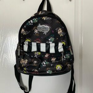 Hot Topic Black and White Beetlejuice Backpack